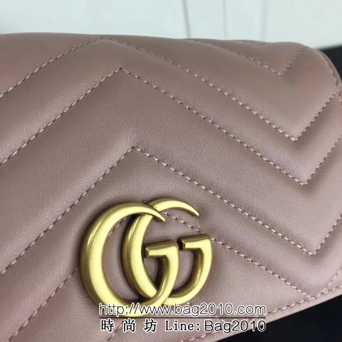 GUCCI古馳原單 新款GUCCI高仿新款專櫃品質原單貨實物實拍488426 奶茶 鏈條迷你包 HY1254